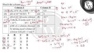 Match the column \begin{tabular}{|l|l|l|l|} \hline \multicolumn{2}{|c|}{ Column-I } & \multicolu....
