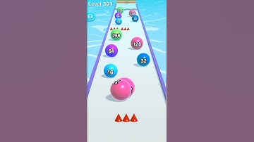 Run ball 2048 Gameplay (ios Android)  #runball #gameplay #1 all levels #1k  #shorts