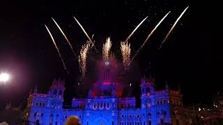 Espectáculo De Fuegos Artificiales Cabalgata De Reyes. Madrid 2023.