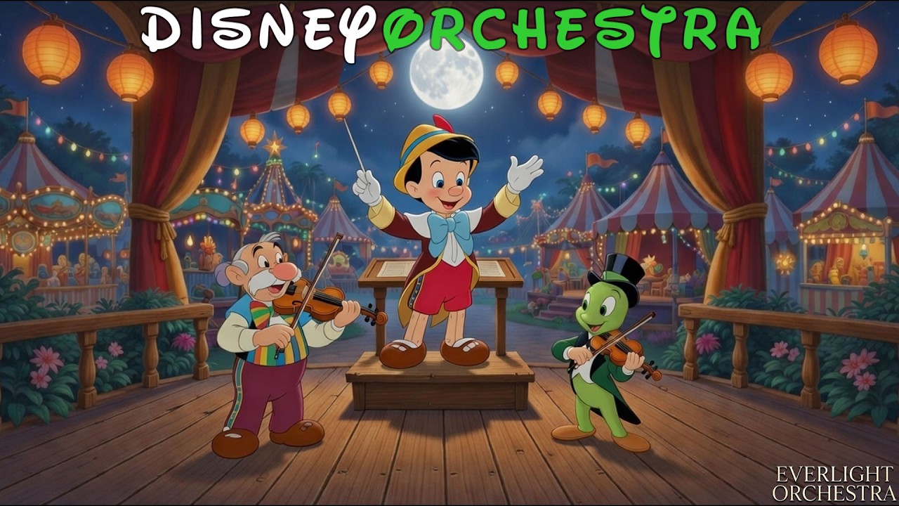 Disney Orchestra – Pinocchio’s Moonlit Carnival ✨ Enchanted Strings & Magical Night Ambience