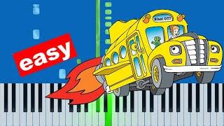 Video thumbnail of "The Magic School Bus Theme (Slow Easy) Piano Beginner Tutorial"