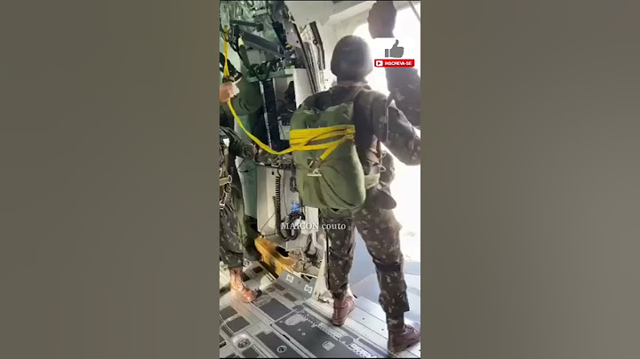 PQD saltando do KC-390 MILLENNIUM - Paraquedista do Exército Brasileiro - Shorts