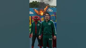 Squid Game ! Spider Man vs super Man vs Bat Man part 2. #squidgame #shorts #spiderman #dc #marvel