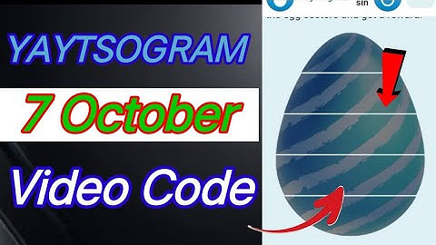 Yaytsogram Code Today 7 October| Yaytsogram Sponsor Chiper Code | Yaytsogram Chiper Code#yaytsogram