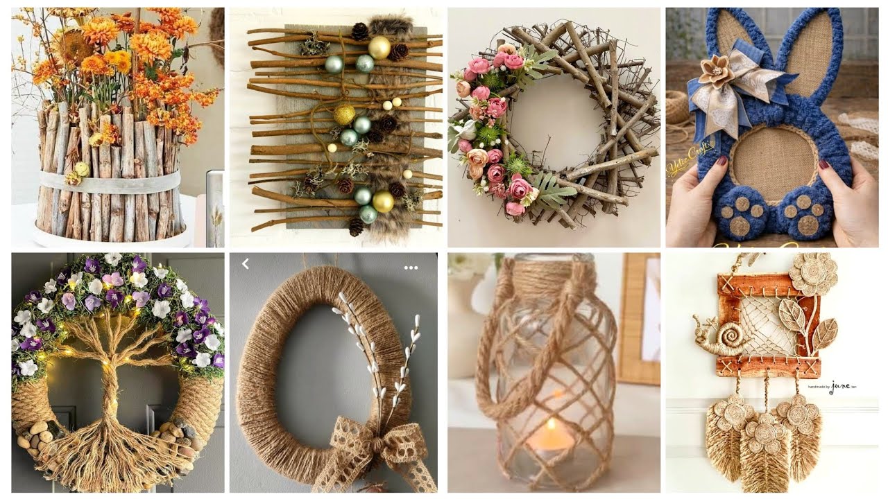 🌲Уникальные поделки ручной работы из джута и дерева для украшения дома | Идеи для декора в дереве...