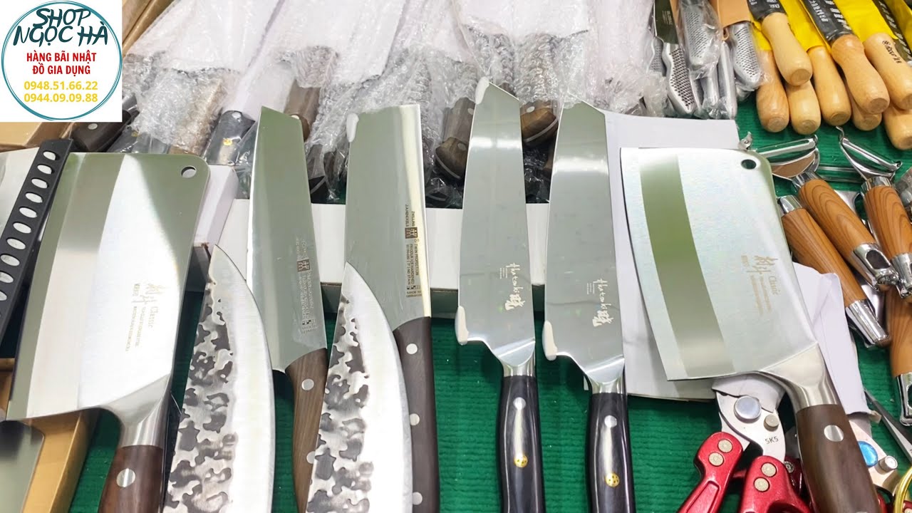 Dao thái nhật, dao chặt, Mài dao 3 khe nhật, đá mài, kéo cắt nhà bếp, dũa 