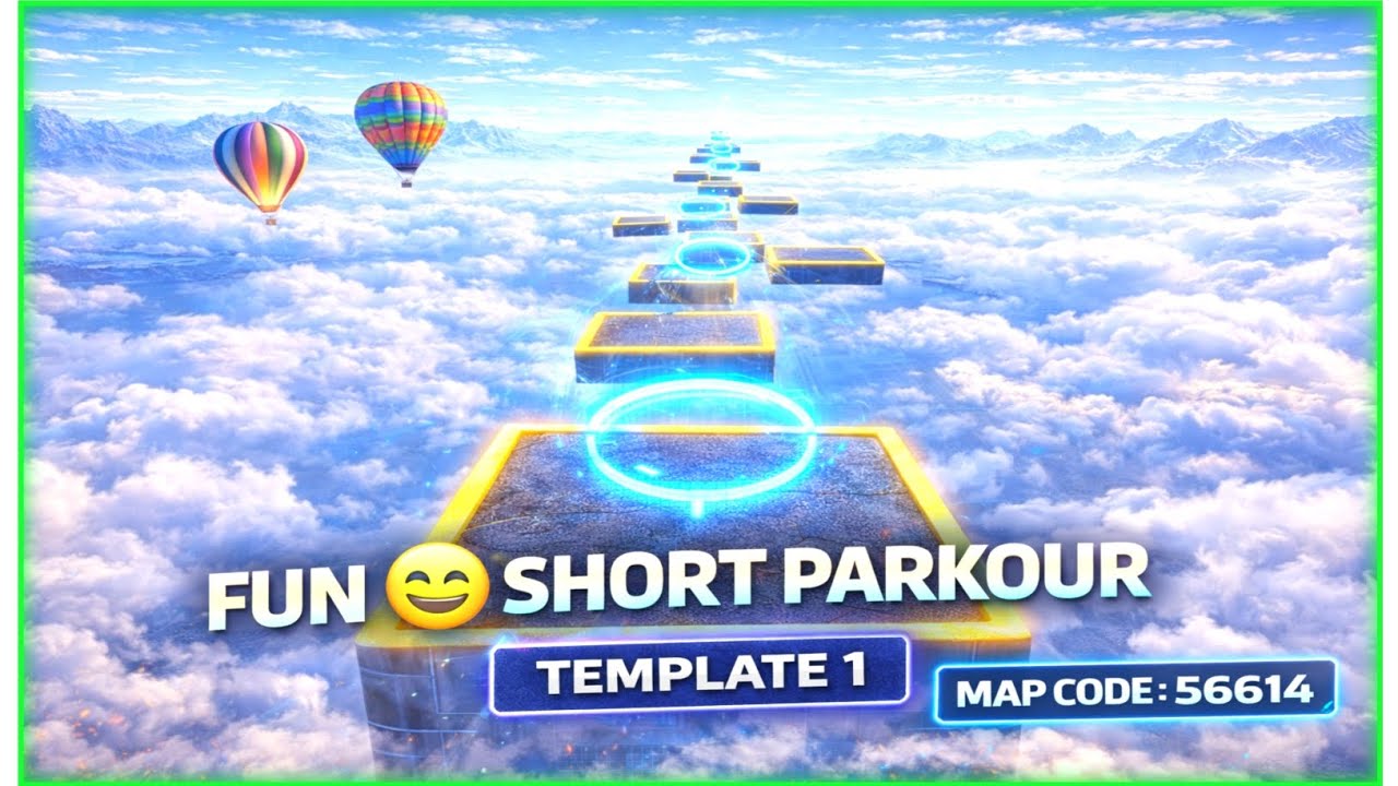 Fun short Parkor🤪 || Bgmi wow mode parkour code 56614