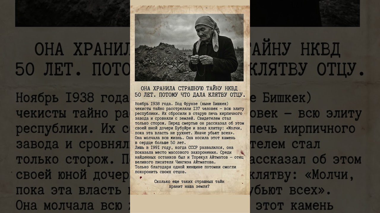 ОНА ХРАНИЛА СТРАШНУЮ ТАЙНУ НКВД 50 ЛЕТ  ПОТОМУ ЧТО ДАЛА КЛЯТВУ ОТЦУ  