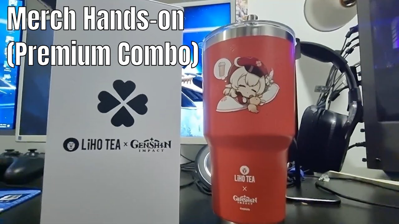 原神 LiHO TEA コラボ　マレーシア　タンブラー　ステンレスカップ　クレー Genshin Impact: LiHO TEA Malaysia Collab Merch Hands-On (Premium