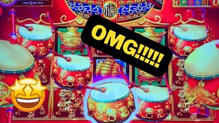 🤑5 TRIGGER BONUS on DANCING DRUM!!! #slots #subscribe #bonus #dancingdrums #lasvegas