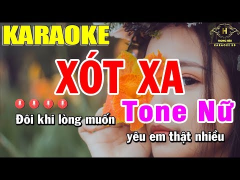 Karaoke Xót Xa Tone Nữ Nhạc Sống | Trọng Hiếu