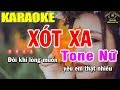 Karaoke Xót Xa Tone Nữ Nhạc Sống | Trọng Hiếu