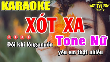 Karaoke Xót Xa Tone Nữ Nhạc Sống | Trọng Hiếu