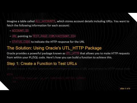 Accessing URL from Oracle View: Fetch HTTP Responses in SQL
