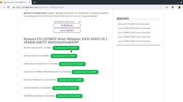 Kyocera FS 1325MFP driver & how to install