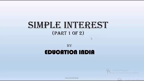 SIMPLE INTEREST PROBLEMS - SHORTCUTS AND TRICKS   ( PART 1 OF 2 )