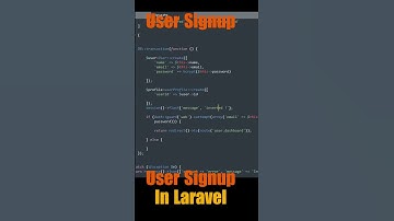Laravel Signup Form Data Insert | User and User Profile Database Tables #shorts  #learnlaravel