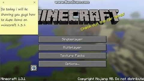 How to Dupe Items On Minecraft 1.3.2