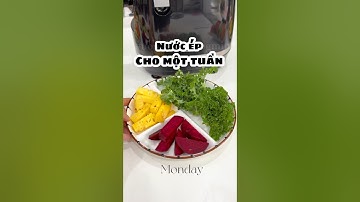 Công thức nước ép detox cho 1 tuần #juicy #nuocep #uongkhoecungmin