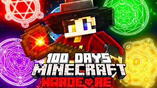I Survived 100 Days as a MAGE in Hardcore Minecraft...