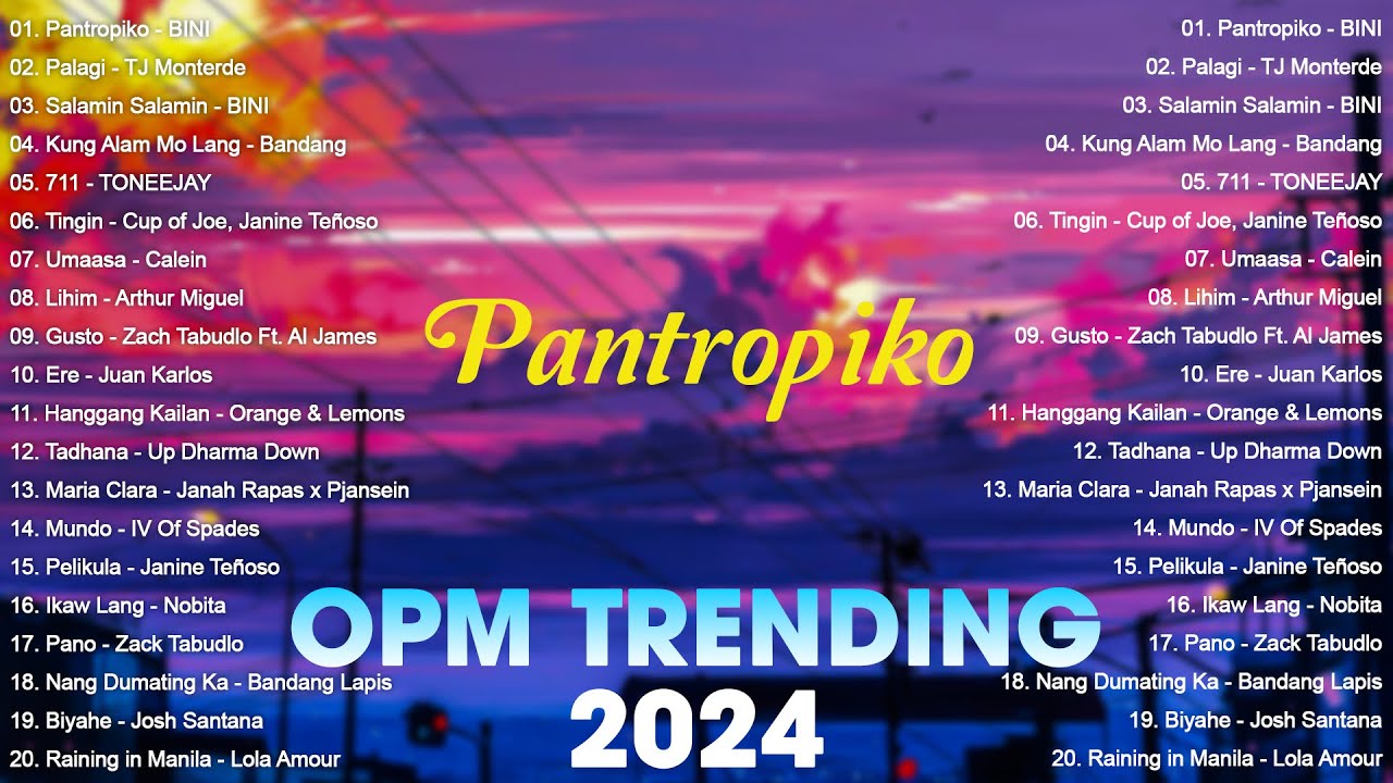 ⁣PANTROPIKO -BINI | Best Of Wish 107.5 Song Playlist 2024💗 Best OPM Tagalog Love Songs | OPM Trending