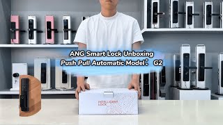 ANG Smart Door Lock Unboxing Tuya Wifi Push Pull Fingerprint Password Automatic Model：G2