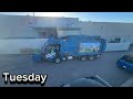 Trash and yard waste collection on Monday and Tuesday