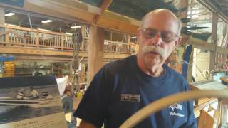 Ship building and bending wood at the boat building museum in Beaufort.