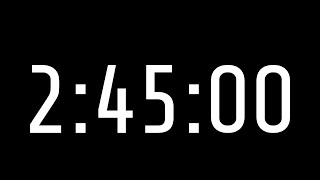 2h 45m Timer – 165 Minute Countdown | Sleep Aid, Minimal Timer, No Music, Workout Timer, Deep Work