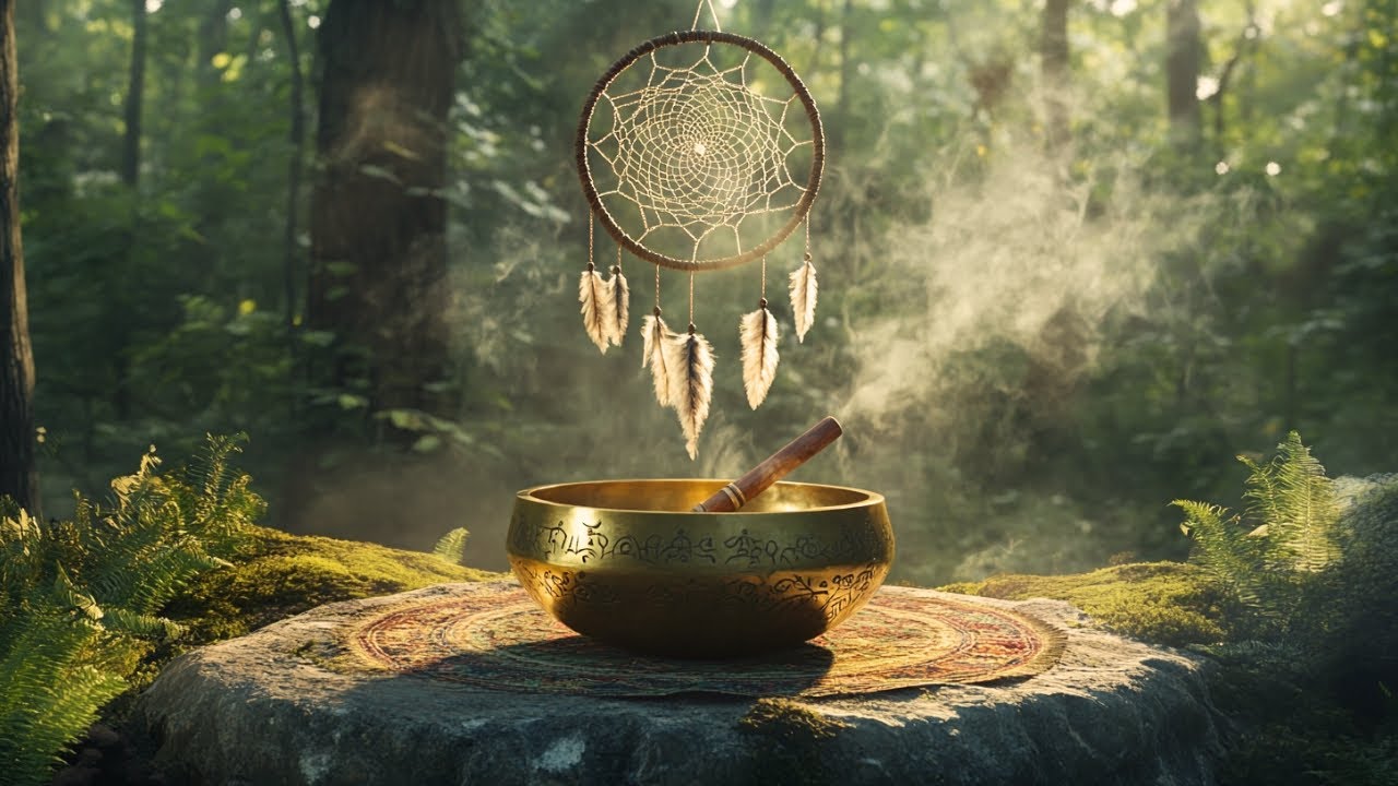 Koshi Chimes Sound Bath, Singing Bowls / Natural Green Forest Space ...