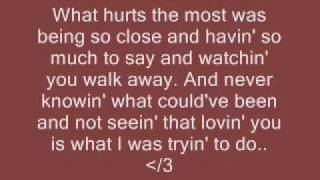 What Hurts The Most Rascal Flatts *Lyrics*