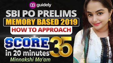9 AM - Maths Memory Based 2019 | SBI PO Prelims | Minakshi Ma