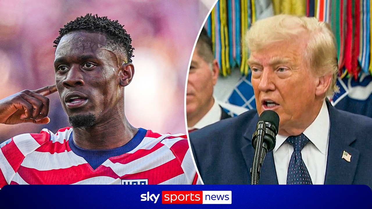 Donald Trump on Balogun red card controversy |