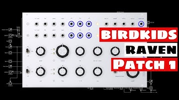 birdkids RAVEN (early-prototype) Semi-Modular Eurorack Voice - Patch 1 | SYNTH ANATOMY