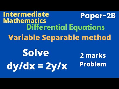 Solve dy/dx =