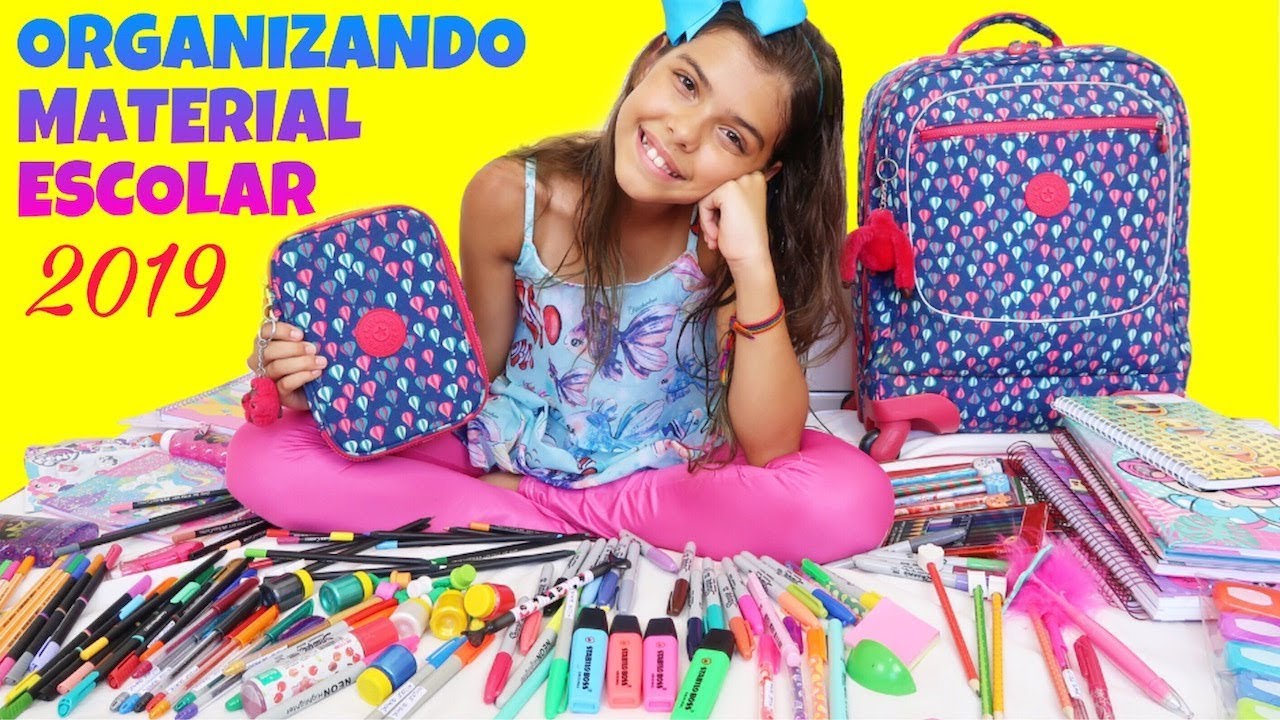 ORGANIZANDO MEU MATERIAL ESCOLAR 2019 - ARRUMANDO MOCHILA, ESTOJO E CADERNOS PARA VOLTA ÀS AULAS