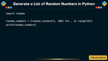 How to generate a list of random numbers in Python