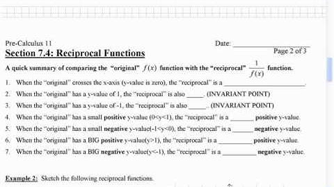 Pre-Calculus Math 11 Section 7.4