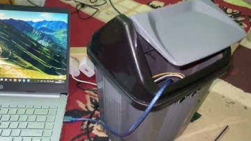 Tampilan Hasil Rangkaian Tong Sampah Otomatis Menggunakan Sensor Ultrasonic Arduino UNO