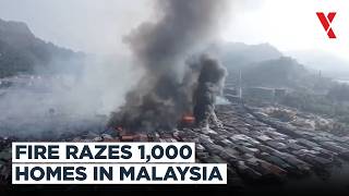 Over 9,000 Displaced As Fire Razes 1,000 Stilt Homes In Sabah’s Kampung Bahagia | VERTEX