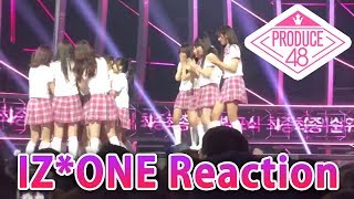 [PRODUCE48 EP12] IZONE Reaction to Kang Hyewon 8th Place Ranking 아이즈원 프로듀스48 리액션 직캠