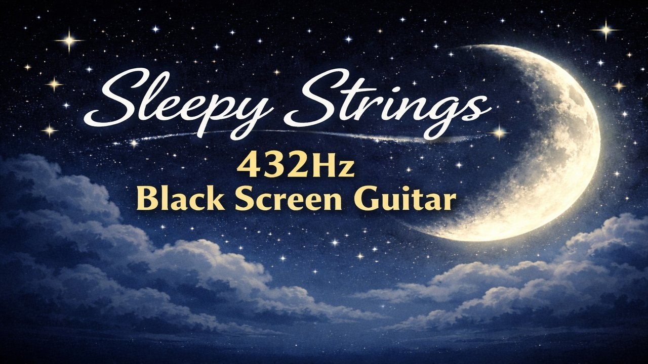 🎸 Sleepy Strings8 HOURS Black Screen : Guitar Sleep Music for Instant Rest & Relaxation