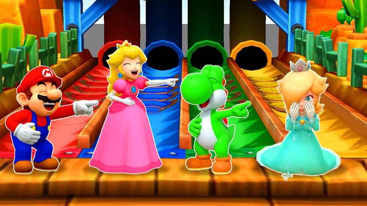 Mario Party Star Rush Minigames - Yoshi Vs Mario Vs Peach Vs Rosalina (Master CPU)