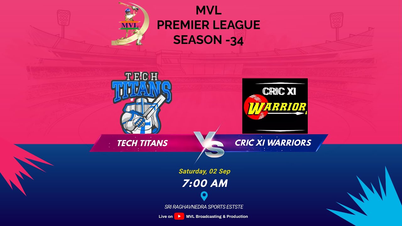 1193 MVL SEASON -34 ( TECH TITANS v/s CRIC XI WARRIORS )