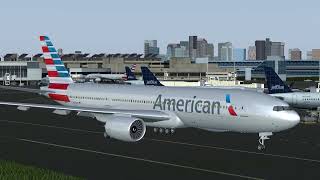 FlightGear Boeing 777-200ER Boston Logan to John F. Kennedy International Airport Full Flight