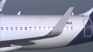 Airbus A320 first flight with Sharklets