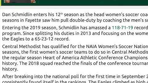 Discourse Community: CMU Women’s Soccer