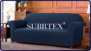 How to install 2-Piece Plaid Stretch Sofa Slipcovers by Subrtex