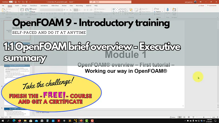 1.1 Module 1 | Introduction to OpenFOAM - OpenFOAM 101 #openfoamtraining
