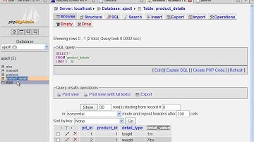 product listbox detailsajax PHP mysql tutorial ENG